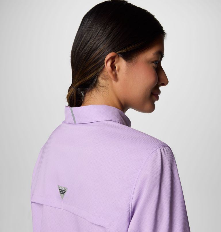 Women's PFG Shadowcaster Zero Long Sleeve Shirt, Color: Hydrangea, image 7