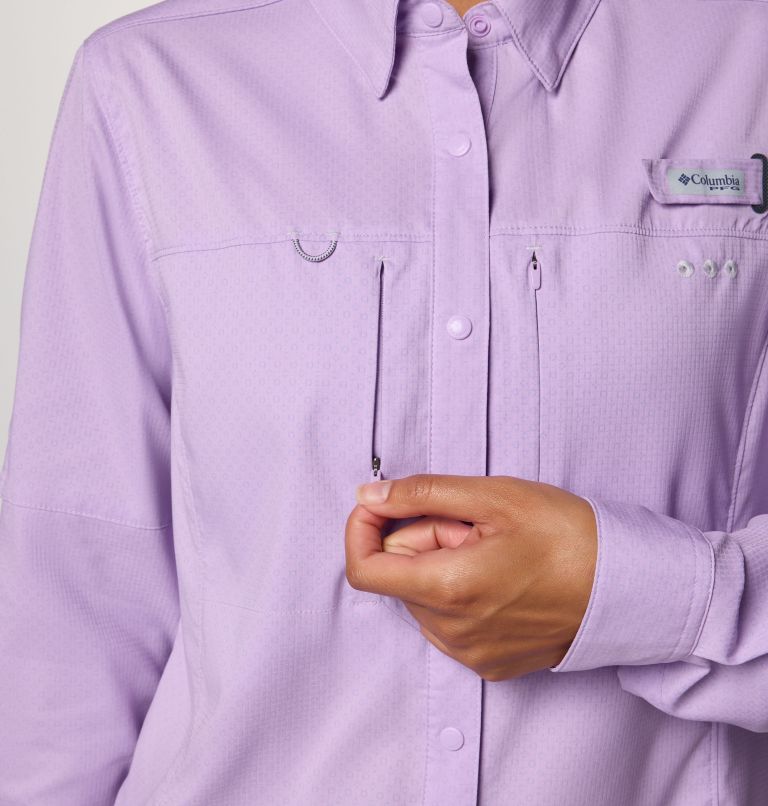 Women's PFG Shadowcaster Zero Long Sleeve Shirt, Color: Hydrangea, image 8