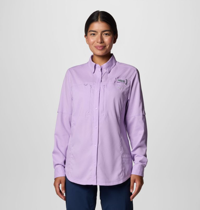 Women's PFG Shadowcaster Zero Long Sleeve Shirt, Color: Hydrangea, image 1