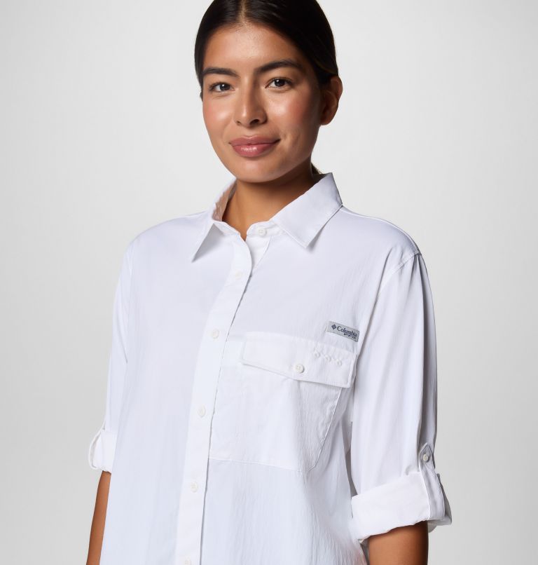 Women's PFG Wild Cast Long Sleeve Shirt, Color: White, image 4