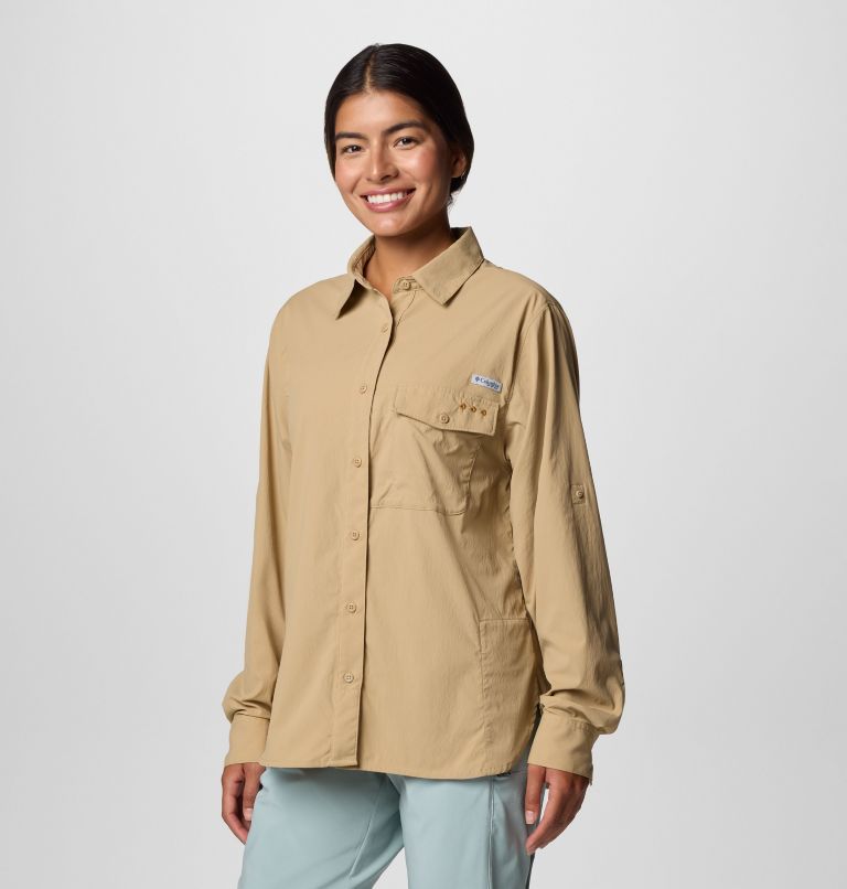 Women's PFG Wild Cast Long Sleeve Shirt, Color: Beach, image 3