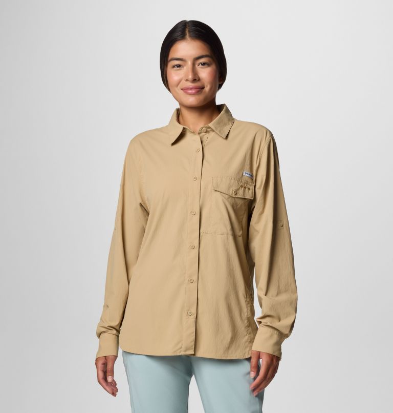 Women's PFG Wild Cast Long Sleeve Shirt, Color: Beach, image 1