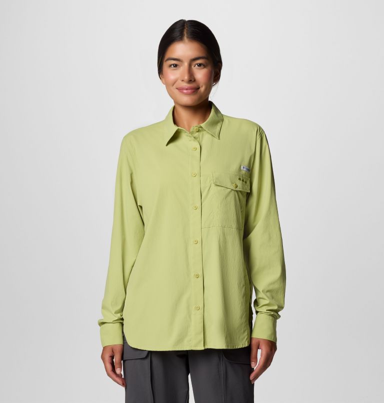 Women's PFG Wild Cast Long Sleeve Shirt, Color: Pear, image 1