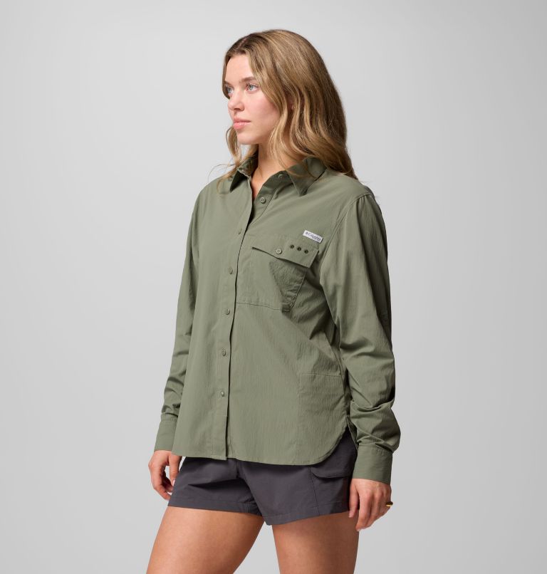 Women's PFG Wild Cast Long Sleeve Shirt, Color: Cypress, image 4