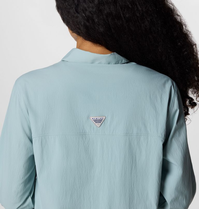 Women's PFG Wild Cast Long Sleeve Shirt, Color: Crushed Blue, image 5