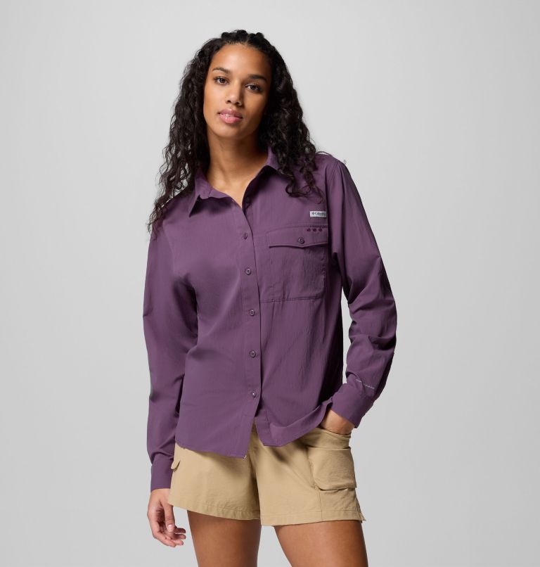 Women's PFG Wild Cast Long Sleeve Shirt, Color: Dusty Purple, image 5