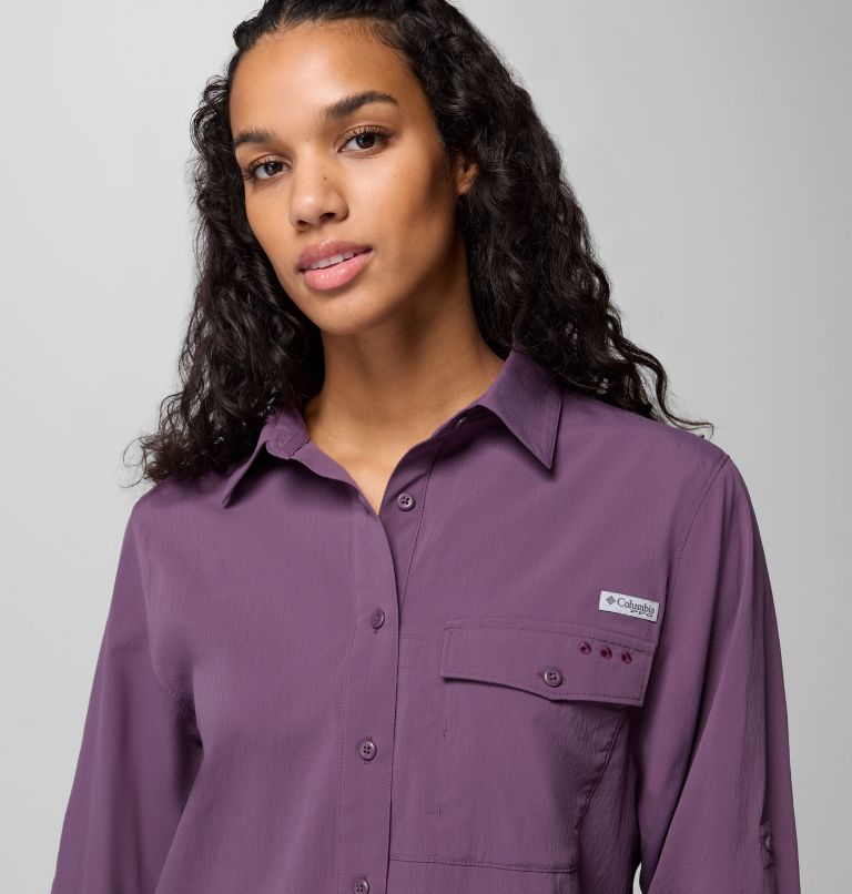 Women's PFG Wild Cast Long Sleeve Shirt, Color: Dusty Purple, image 6
