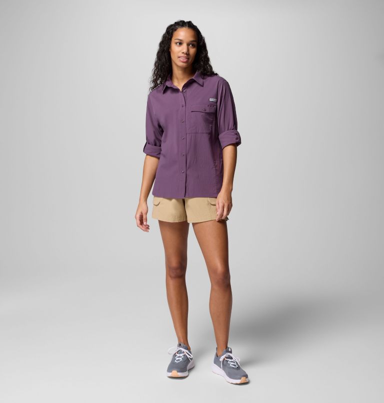Women's PFG Wild Cast Long Sleeve Shirt, Color: Dusty Purple, image 2