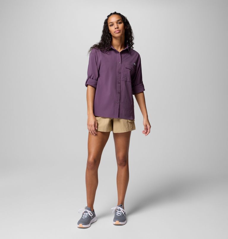 Women's PFG Wild Cast Long Sleeve Shirt, Color: Dusty Purple, image 10