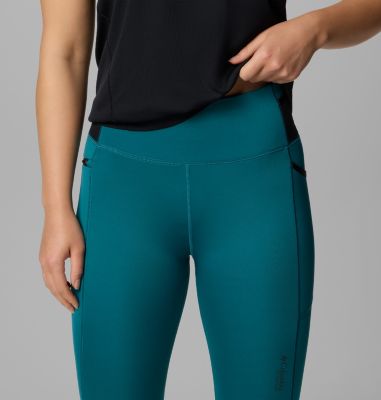 Women's Summit Valley Leggings, Color: River Blue, Black, image 12
