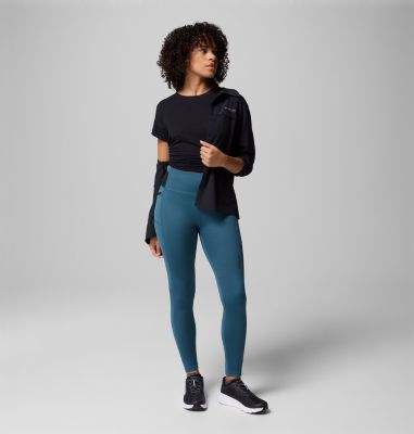 Women's Summit Valley Leggings, Color: Everblue, Black, image 6