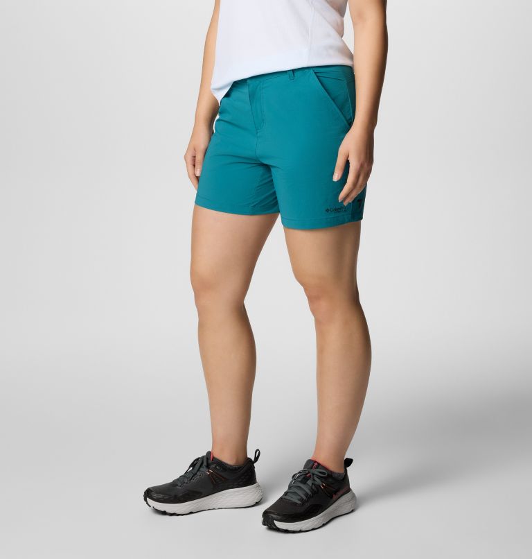 Women's Summit Valley Hiking Shorts II, Color: River Blue, image 3