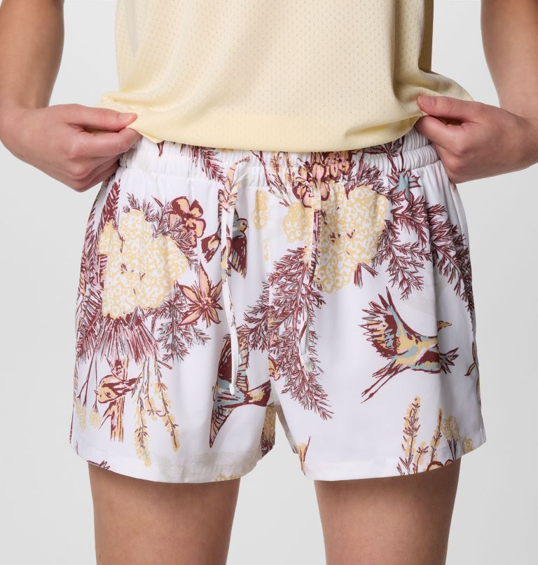 Women's Bogata Bay Print Shorts II, Color: Sea Salt Outbacked, image 4