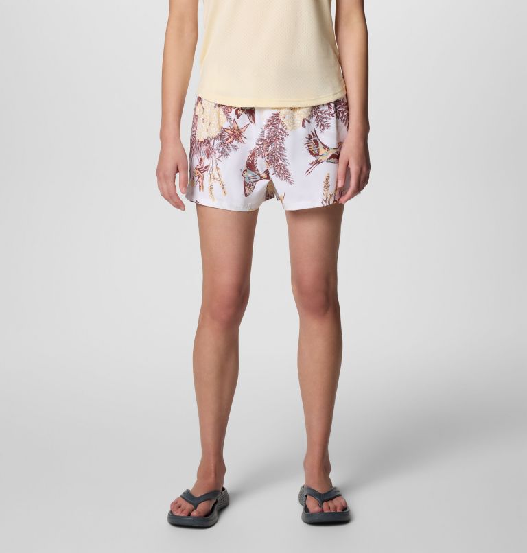 Women's Bogata Bay Print Shorts II, Color: Sea Salt Outbacked, image 1