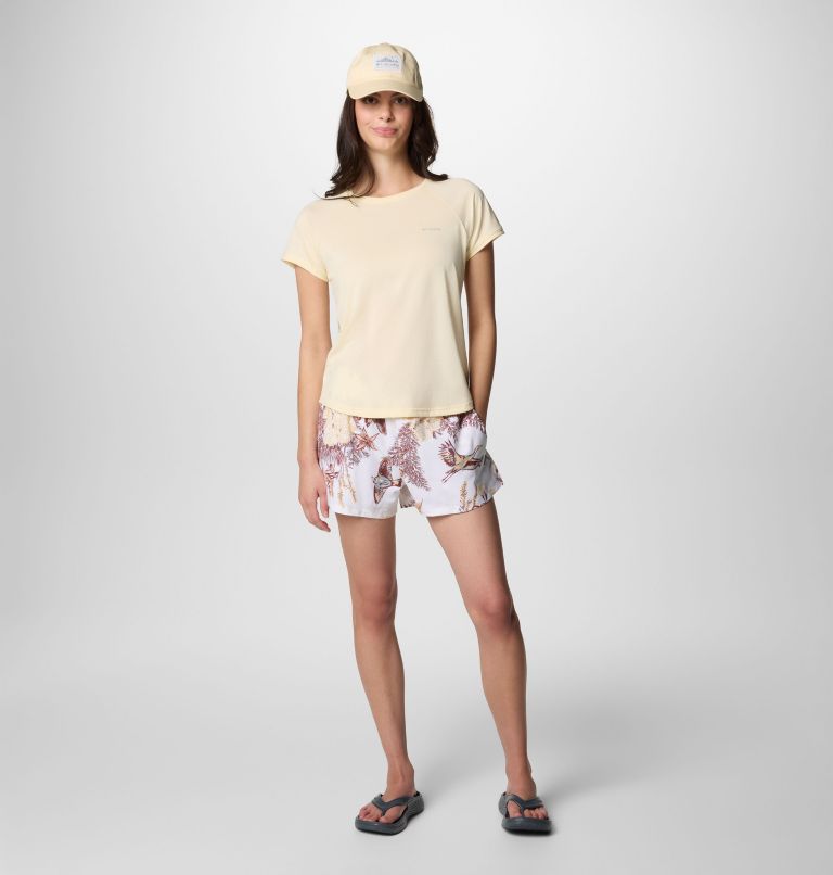 Women's Bogata Bay Print Shorts II, Color: Sea Salt Outbacked, image 6