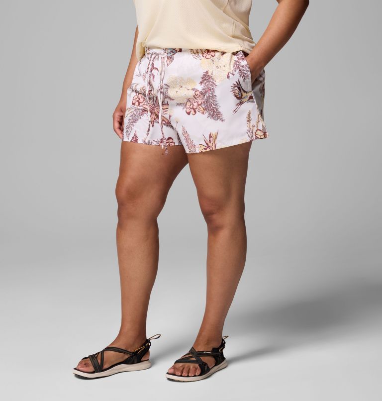 Women's Bogata Bay Print Shorts II - Plus Size, Color: Sea Salt Outbacked, image 4
