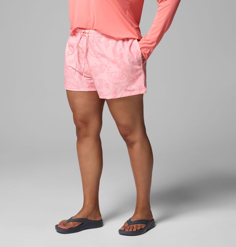 Women's Bogata Bay Print Shorts II - Plus Size, Color: Pink Sand Pasteled Tonal, image 4