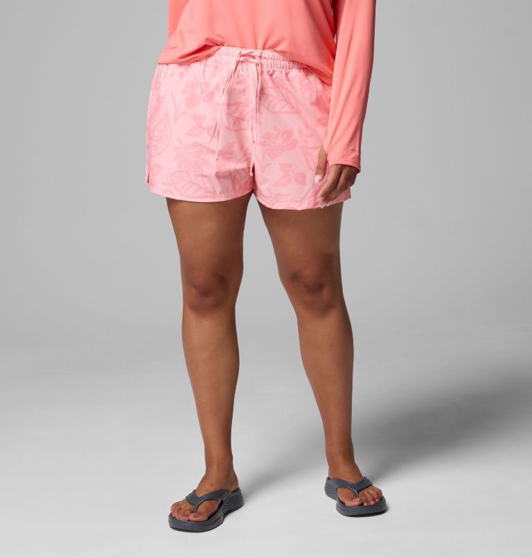 Women's Bogata Bay Print Shorts II - Plus Size, Color: Pink Sand Pasteled Tonal, image 1