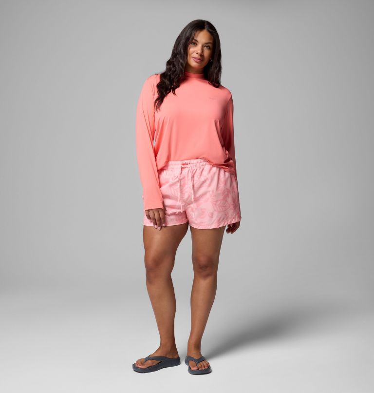 Women's Bogata Bay Print Shorts II - Plus Size, Color: Pink Sand Pasteled Tonal, image 2