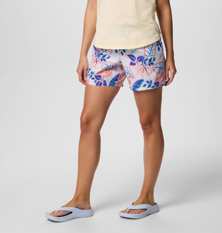 Women's Sandy River Printed Shorts III, Color: Snowdrift Pasteled, image 3