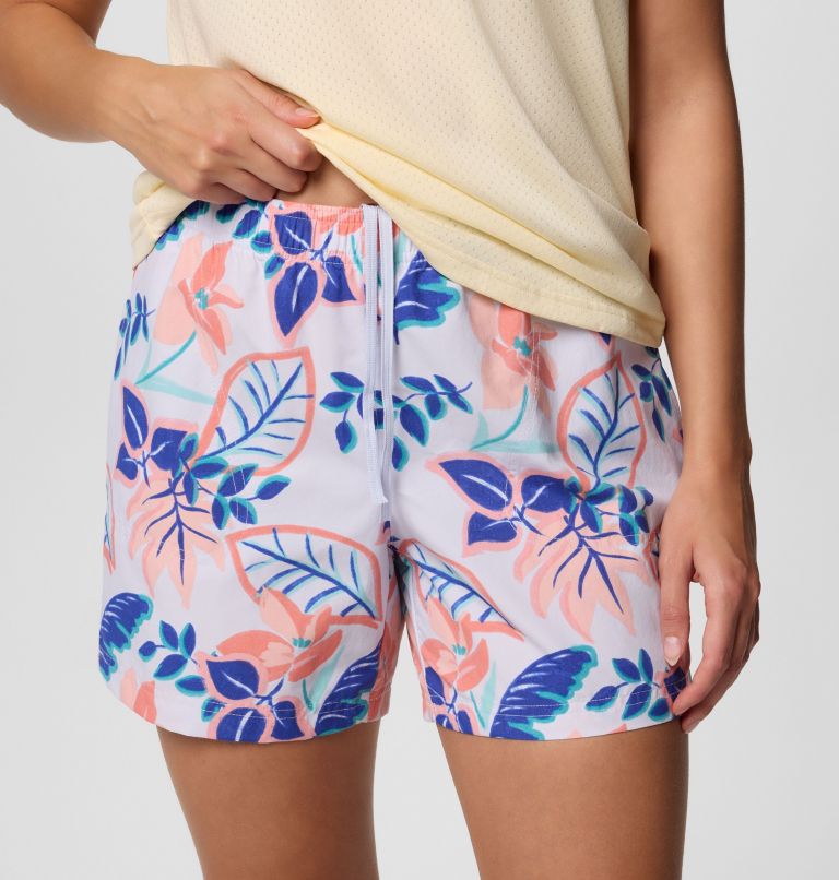 Women's Sandy River Printed Shorts III, Color: Snowdrift Pasteled, image 4