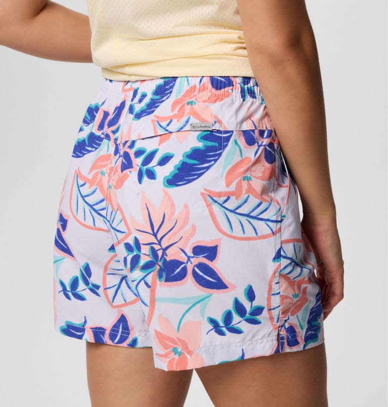 Women's Sandy River Printed Shorts III, Color: Snowdrift Pasteled, image 5