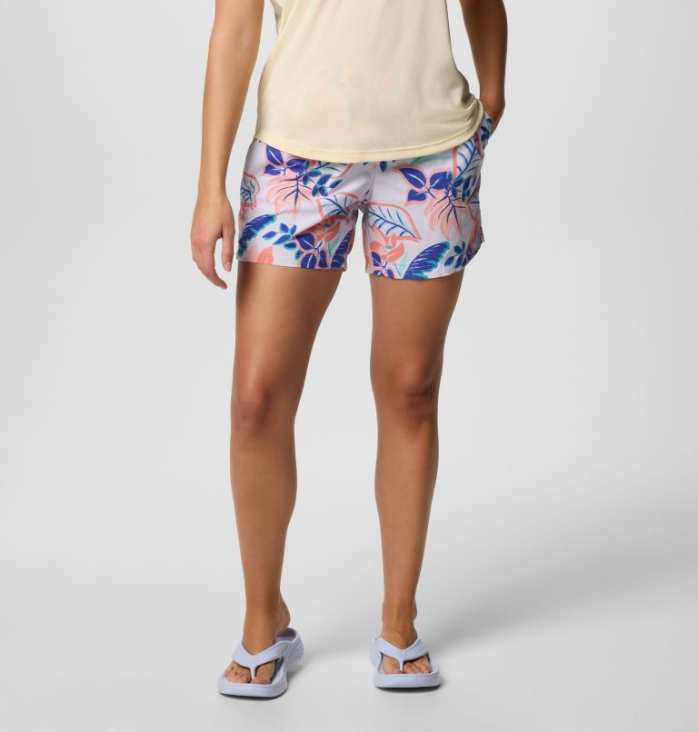 Women's Sandy River Printed Shorts III, Color: Snowdrift Pasteled, image 1