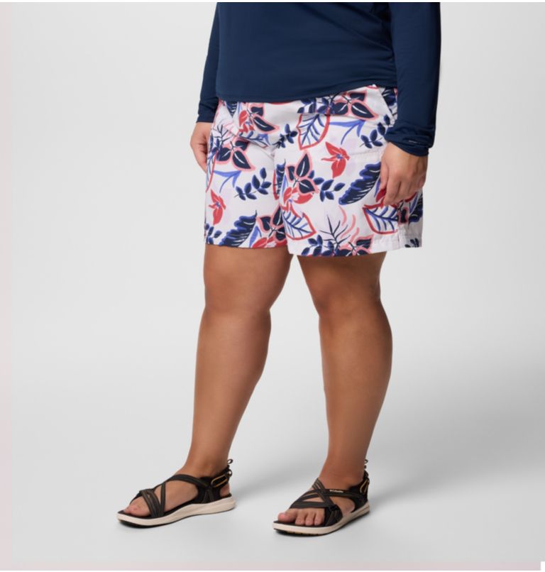 Women's Sandy River Printed Shorts III - Plus Size, Color: White Pasteled, image 3