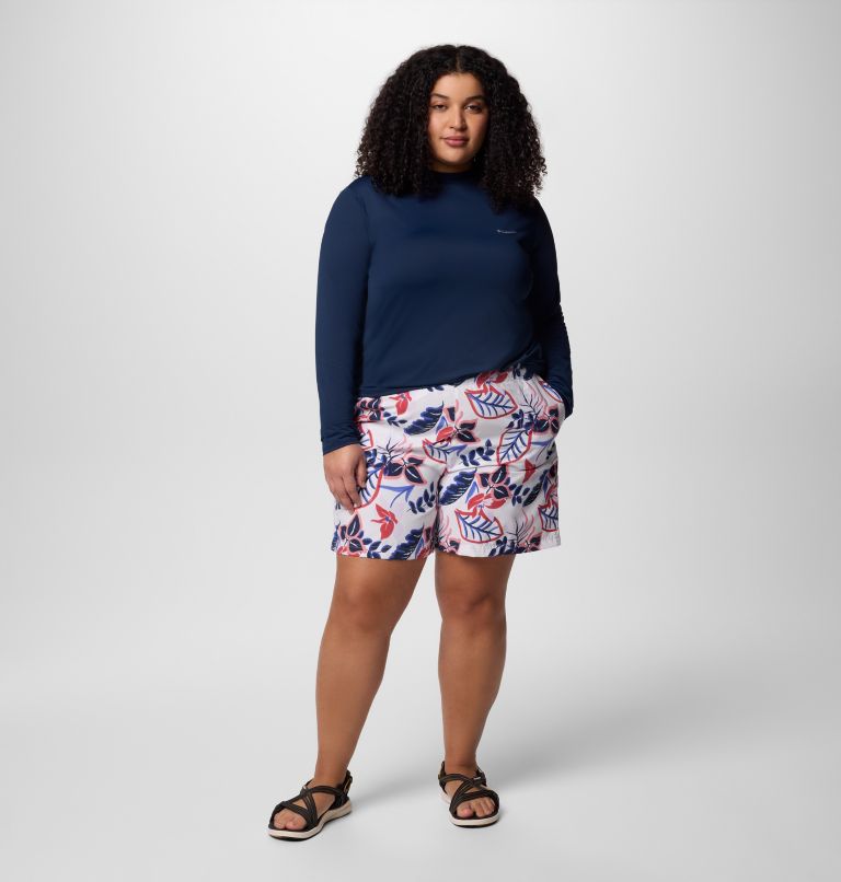 Women's Sandy River Printed Shorts III - Plus Size, Color: White Pasteled, image 6
