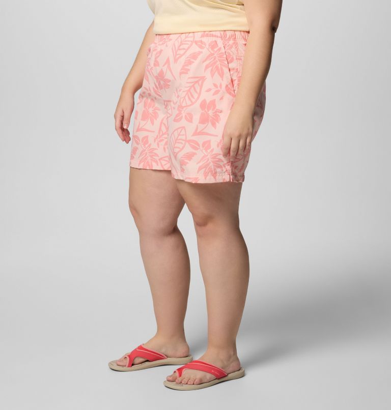 Women's Sandy River Printed Shorts III - Plus Size, Color: Pink Sand Pasteled Tonal, image 3