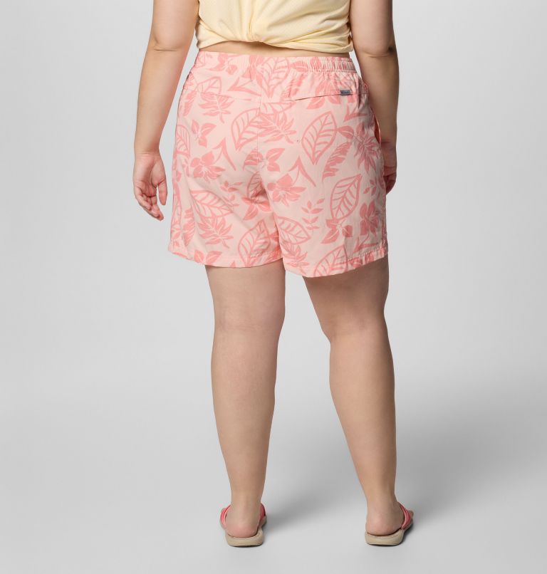 Women's Sandy River Printed Shorts III - Plus Size, Color: Pink Sand Pasteled Tonal, image 2