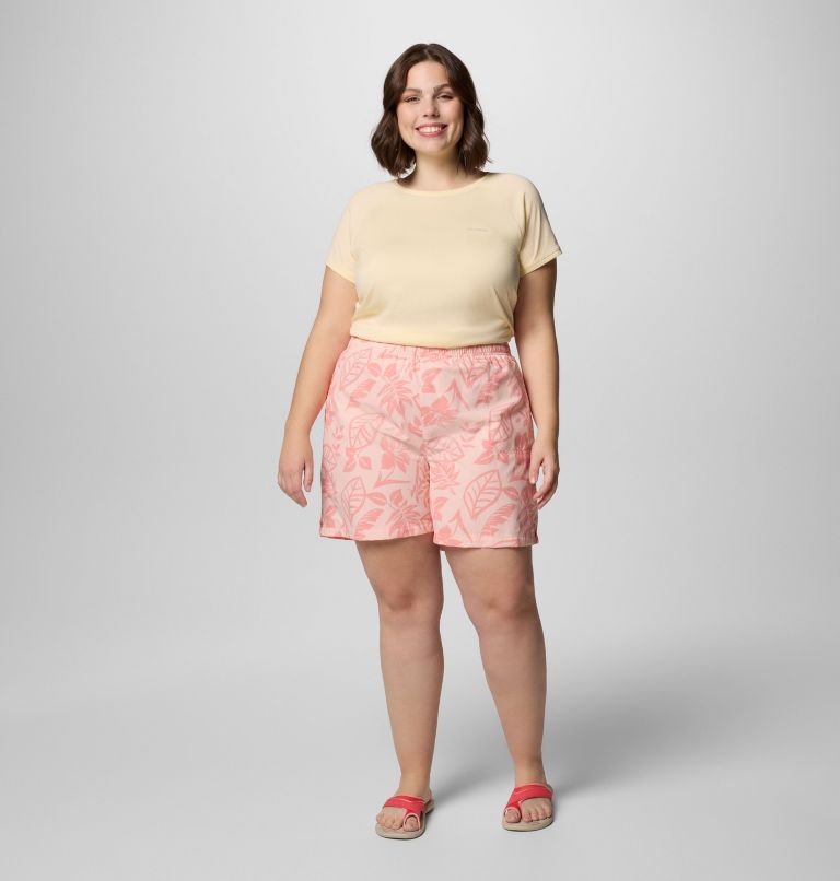 Women's Sandy River Printed Shorts III - Plus Size, Color: Pink Sand Pasteled Tonal, image 6