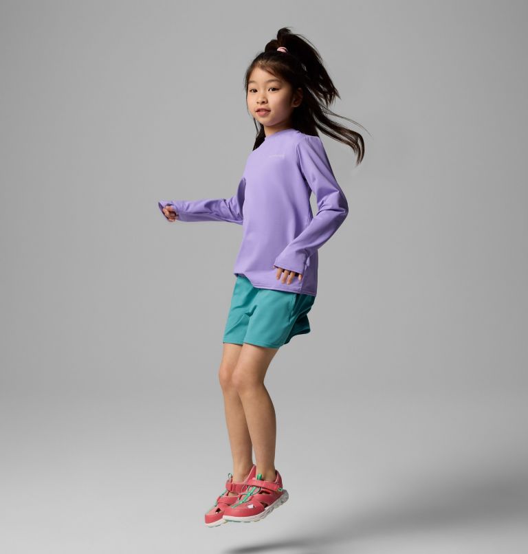 Girls' Chill River Shorts, Color: Teal, image 6