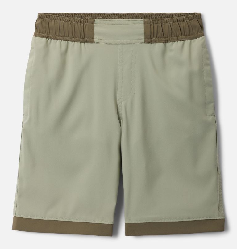 Boys' Sandy Shores Board Shorts, Color: Safari, Stone Green, image 1