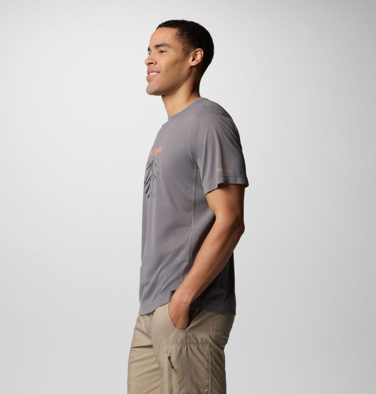 T-shirt tecnica, leggera e stampata Zero Rules da uomo, Color: City Grey, Ridge Line Life, image 3