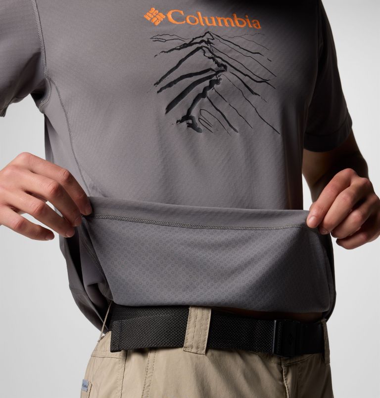 T-shirt tecnica, leggera e stampata Zero Rules da uomo, Color: City Grey, Ridge Line Life, image 5