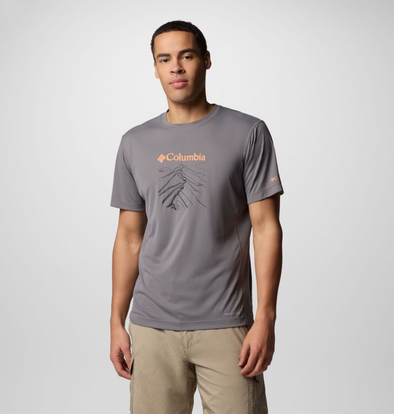 T-shirt tecnica, leggera e stampata Zero Rules da uomo, Color: City Grey, Ridge Line Life, image 1