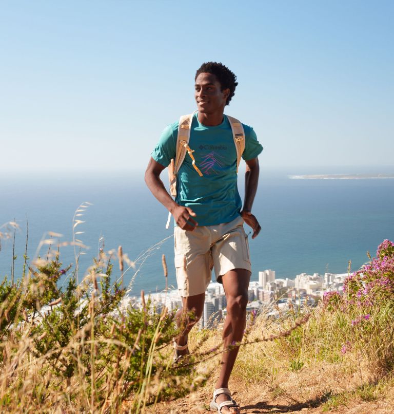 T-shirt tecnica, leggera e stampata Zero Rules da uomo, Color: River Blue, Ridge Line Life, image 6