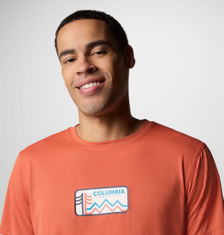 Men's Zero Rules Light Graphic Technical T-Shirt, Color: Tuscan, Actively Cooled, image 4