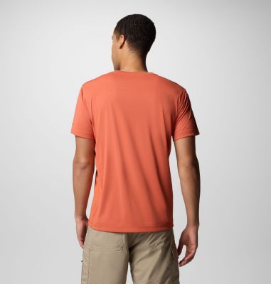 Men's Zero Rules Light Graphic Technical T-Shirt, Color: Tuscan, Actively Cooled, image 2