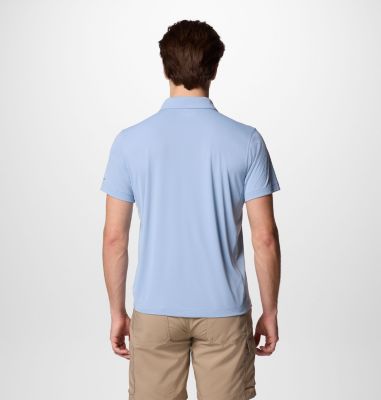 Men's Zero Rules Light Technical Polo, Color: Ripple Blue, image 10