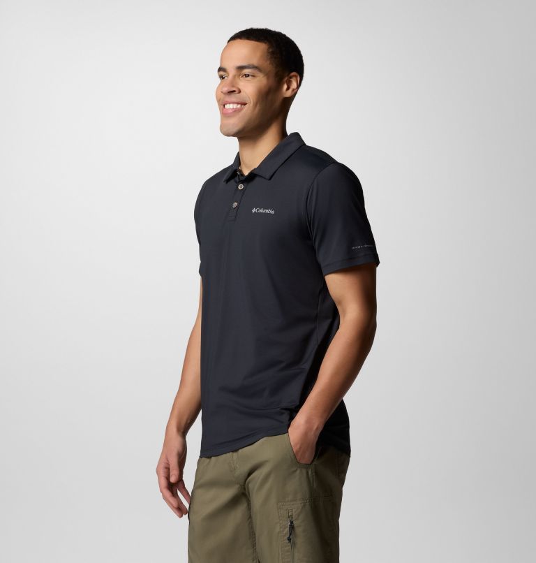 Men's Tech Trail Utility Polo, Color: Black, image 4