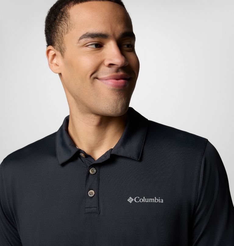 Men's Tech Trail Utility Polo, Color: Black, image 5