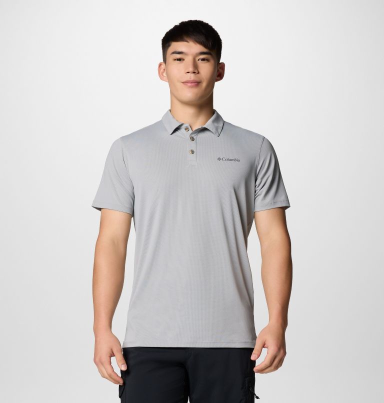 Men's Tech Trail Utility Polo, Color: Columbia Grey, image 1