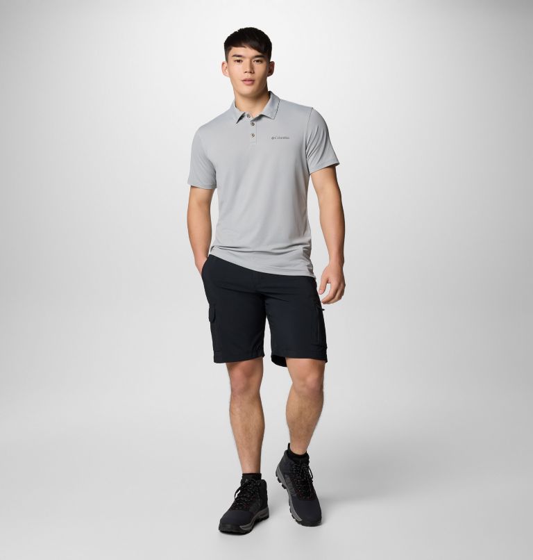 Men's Tech Trail Utility Polo, Color: Columbia Grey, image 2