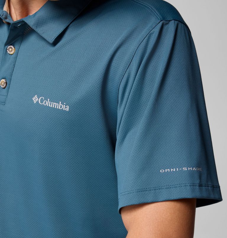 Men's Tech Trail Utility Polo, Color: Everblue, image 6