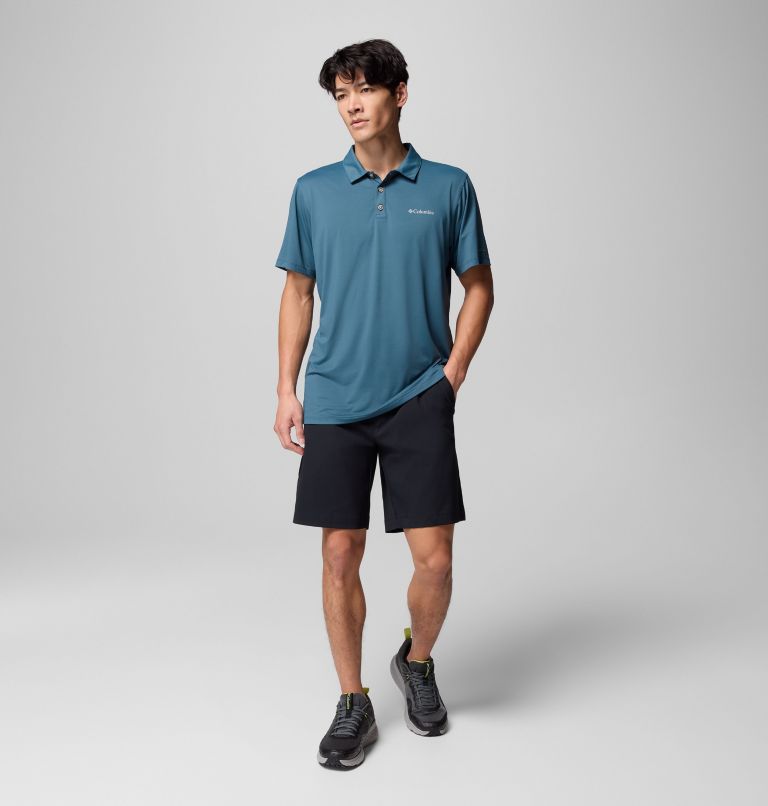 Men's Tech Trail Utility Polo, Color: Everblue, image 2