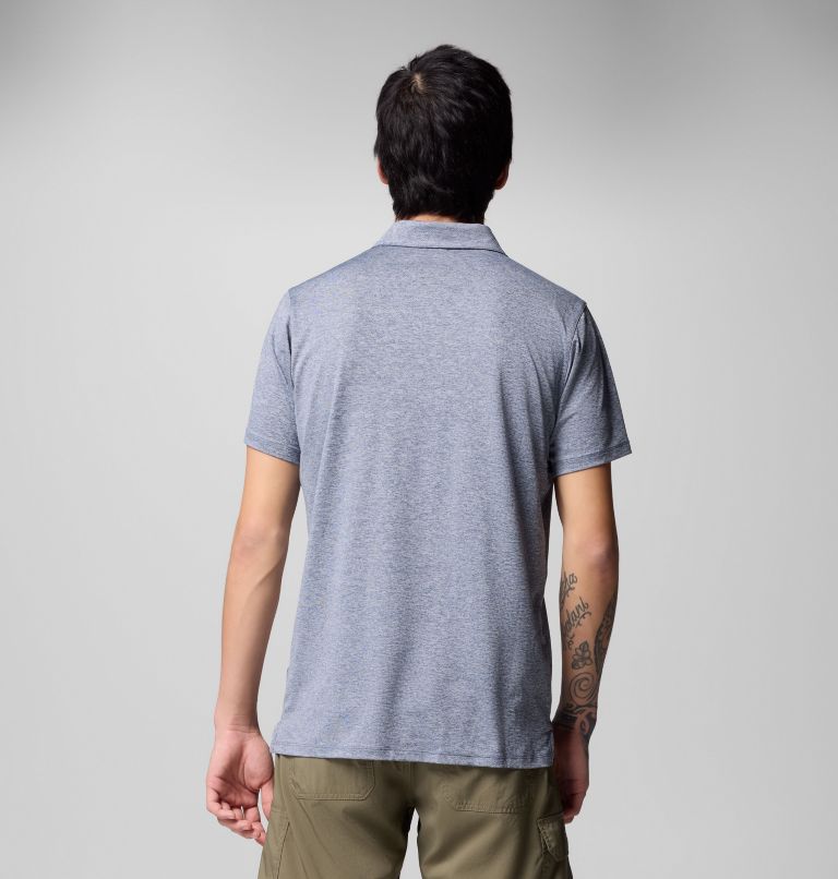 Men's Tech Trail Utility Polo, Color: Collegiate Navy Heather, image 3