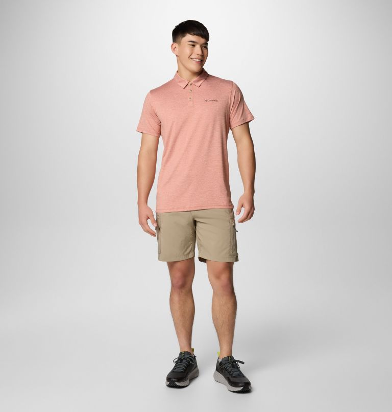 Men's Tech Trail Utility Polo, Color: Tuscan Heather, image 2