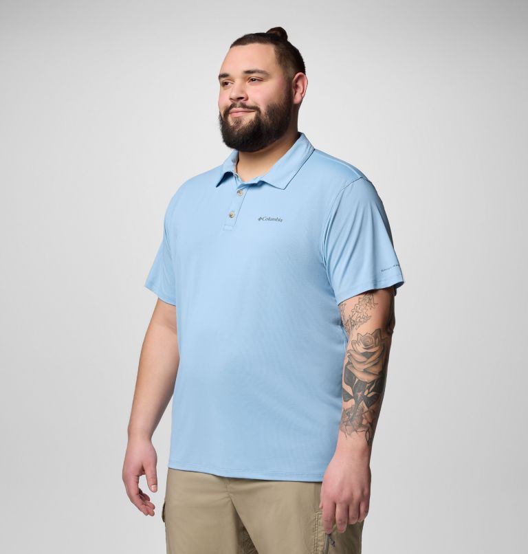 Men's Tech Trail Utility Polo - Big, Color: Ripple Blue, image 4